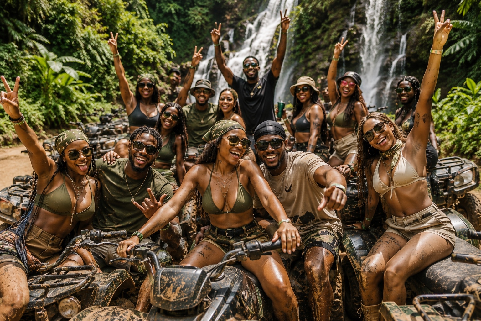 Vybe travelers enjoying a group experience together