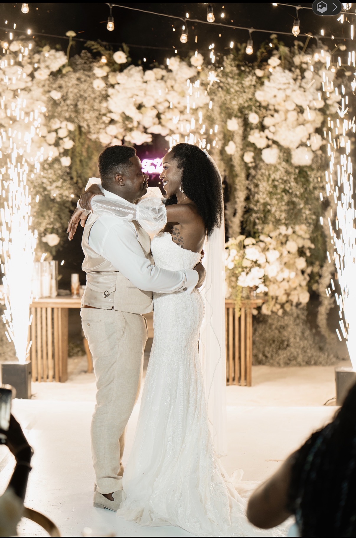 Vybe destination wedding couple celebrating