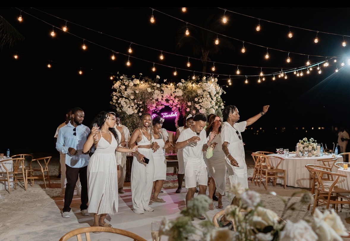 Vybe wedding guests celebrating together